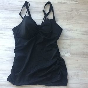 Black strappy, 36DDD Cacique swim tankini